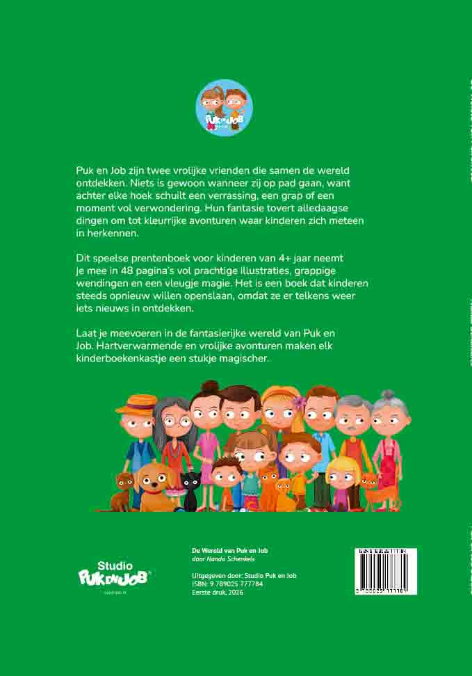 Boek Achterzijde - De Wereld van Puk en Job®